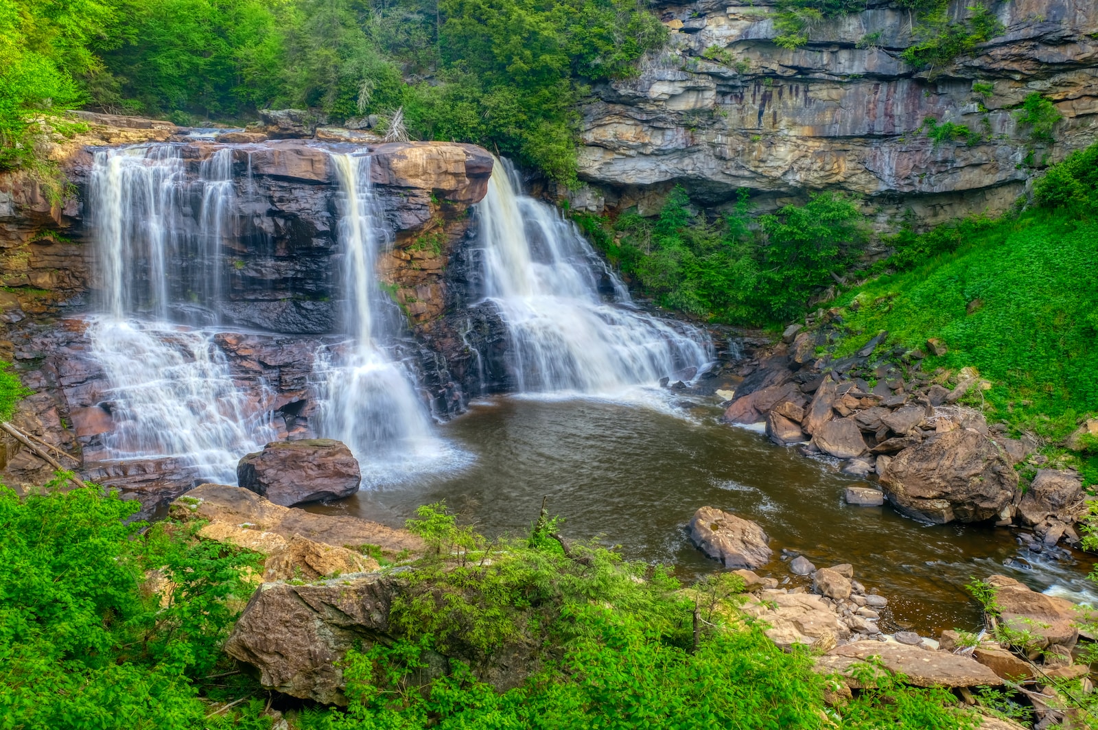 waterfalls in the middle of the forest, how to get your medical marijuana card in West Virginia 